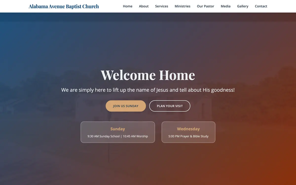 The Alabama Avenue Baptist website