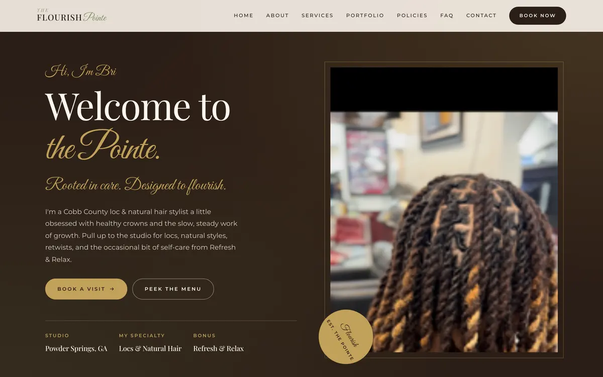 The The Flourish Pointe website