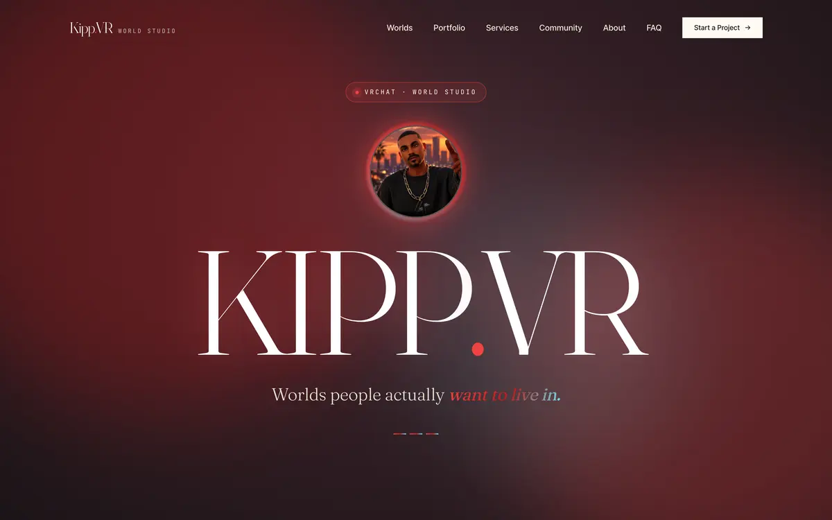 The Kipp VR website