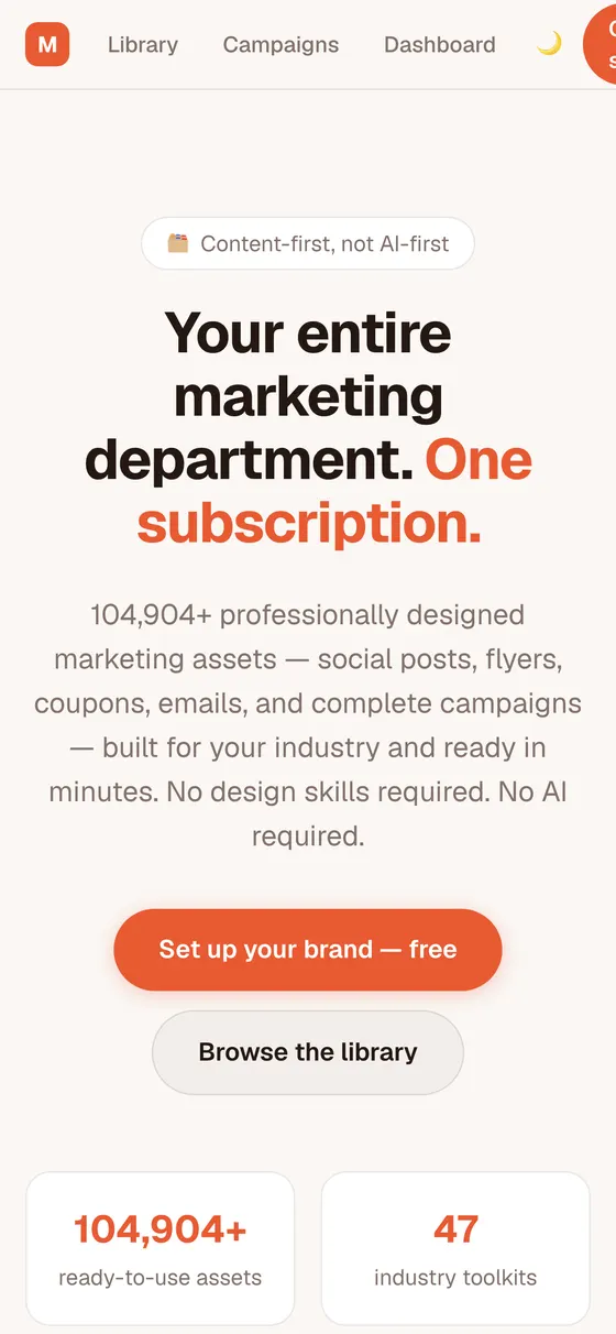 MarketBy1st on a phone
