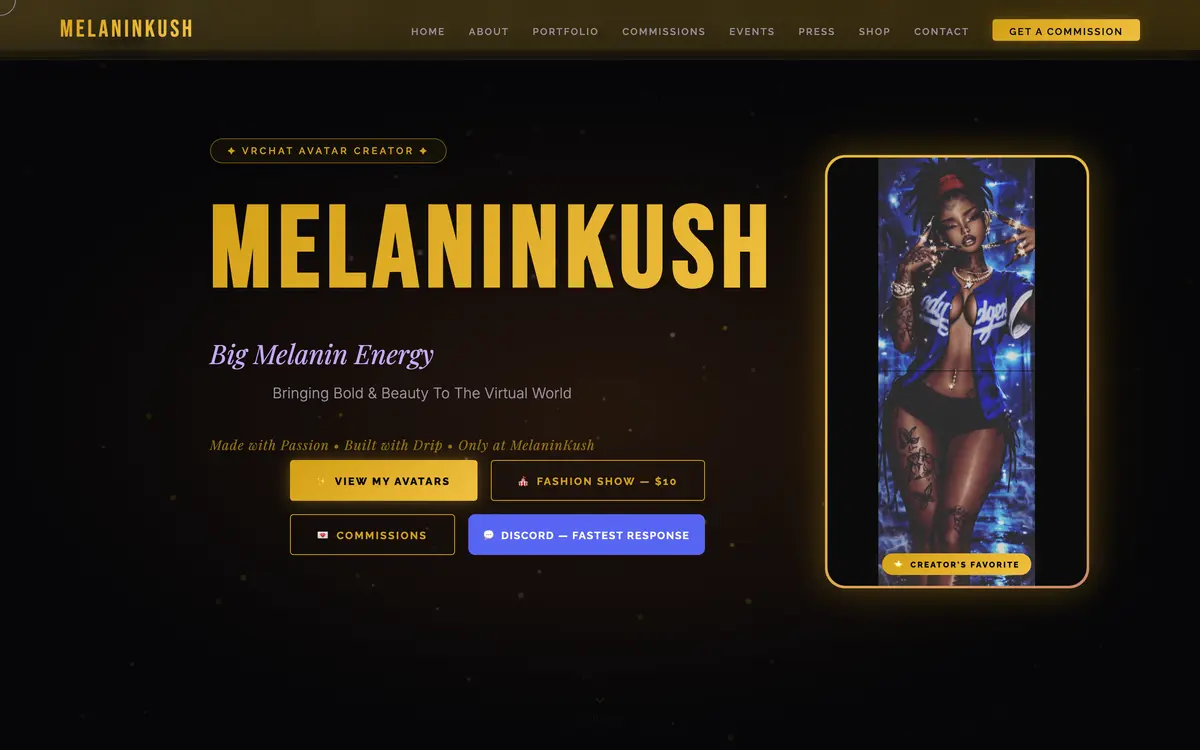 The MelaninKush website