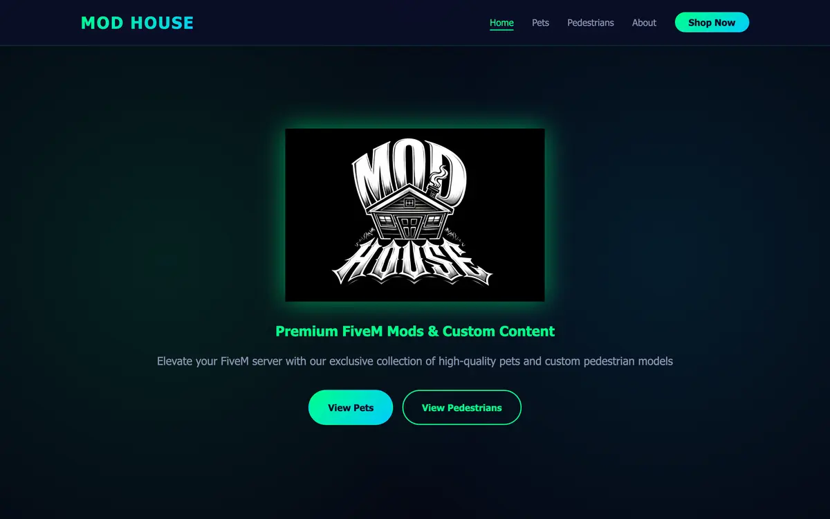 The Mod House website