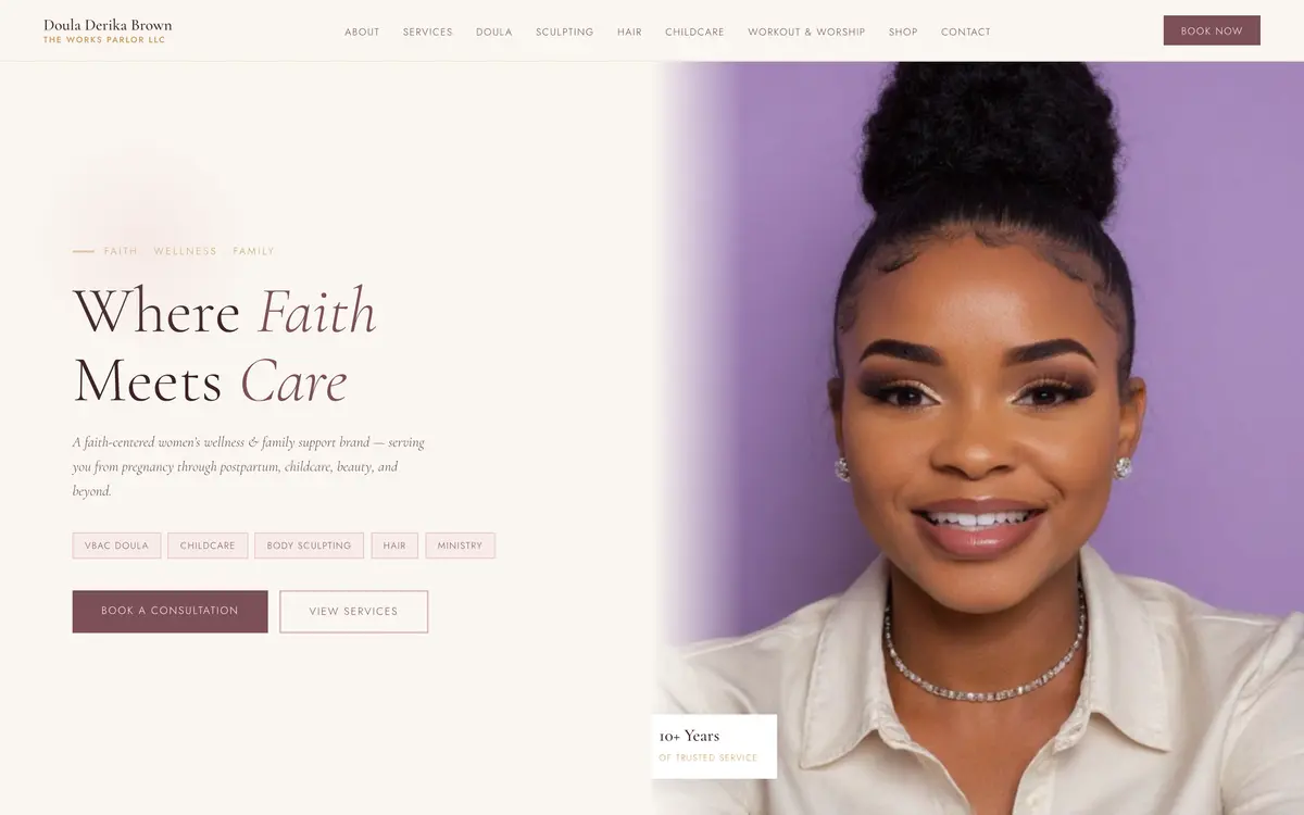 The The Works Parlor website